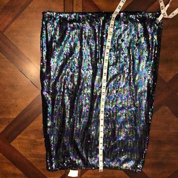 Sequin multicolor Sparkle Pencil skirt - Picture 5 of 7